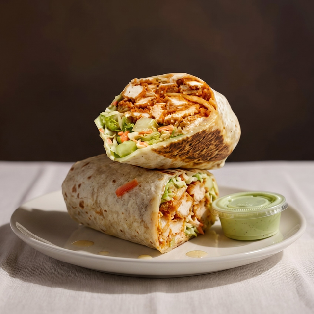 Buffalo Chicken Wrap / Wrap de Pollo Buffalo.