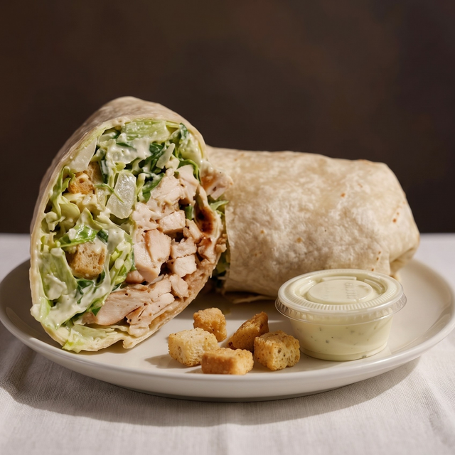 Chicken Caesar Wrap / Wrap de Pollo César.
